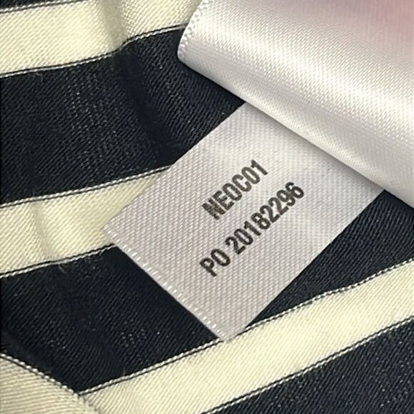 Maette by Stella & Dot Black White Striped Pullover Long Bell Sleeves- Medium - Picture 11 of 12